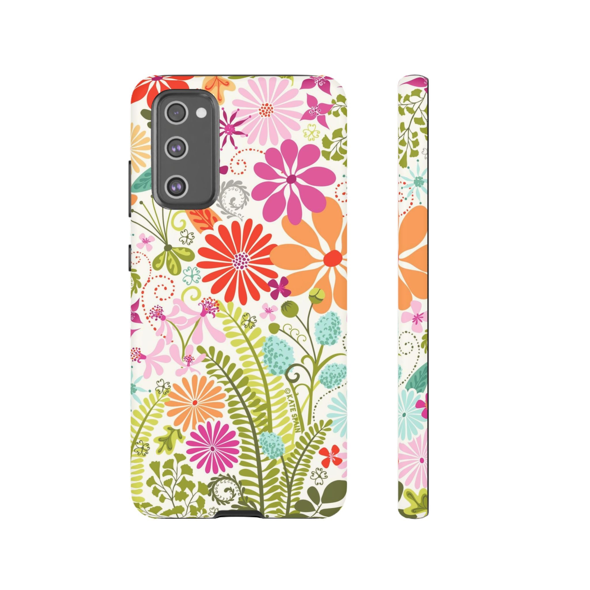 Luxury Terrain Samsung Galaxy S20 FE Case – Matte | white, magenta, coral botanical woodland floral print