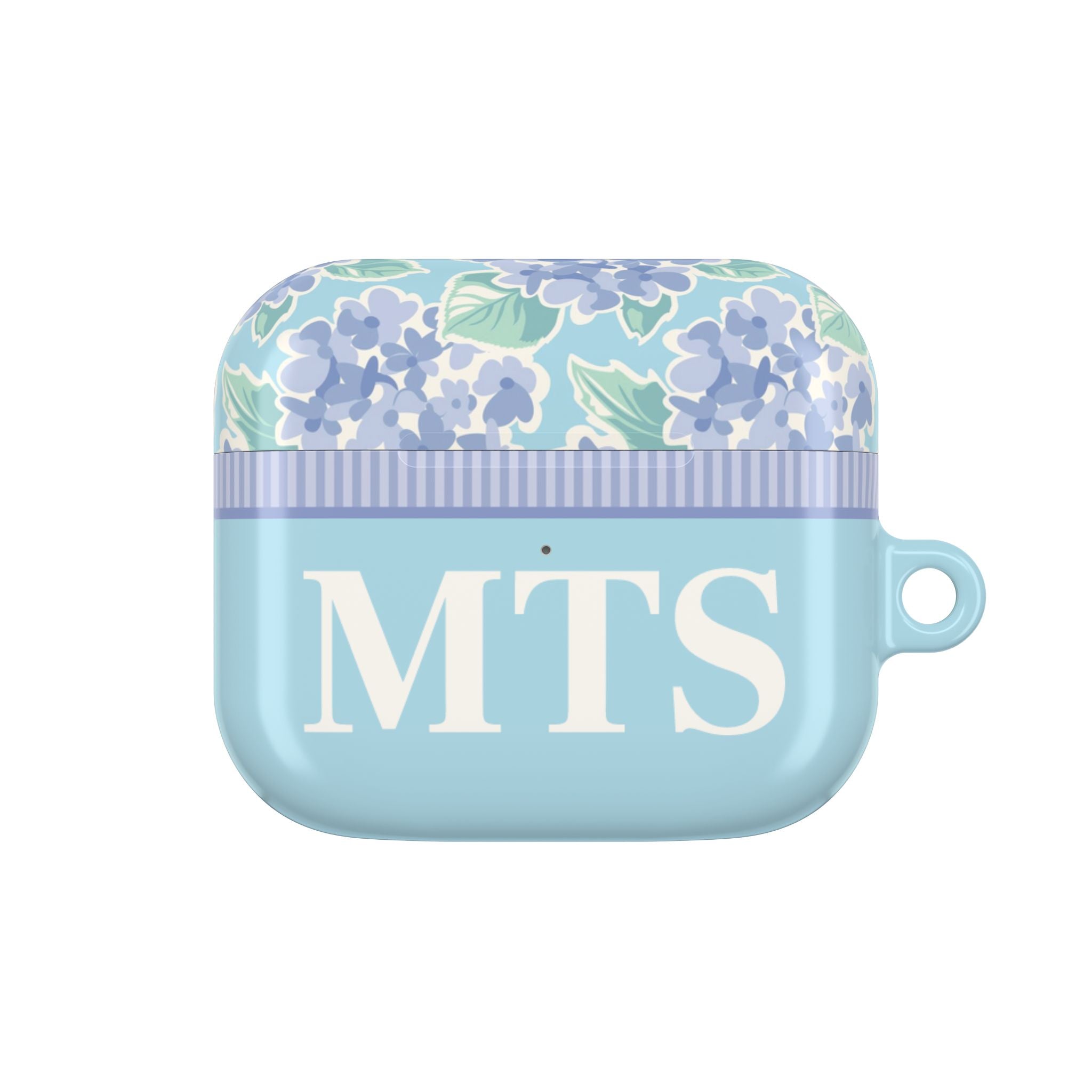 Nantucket Hydrangea Personalized AirPods Case