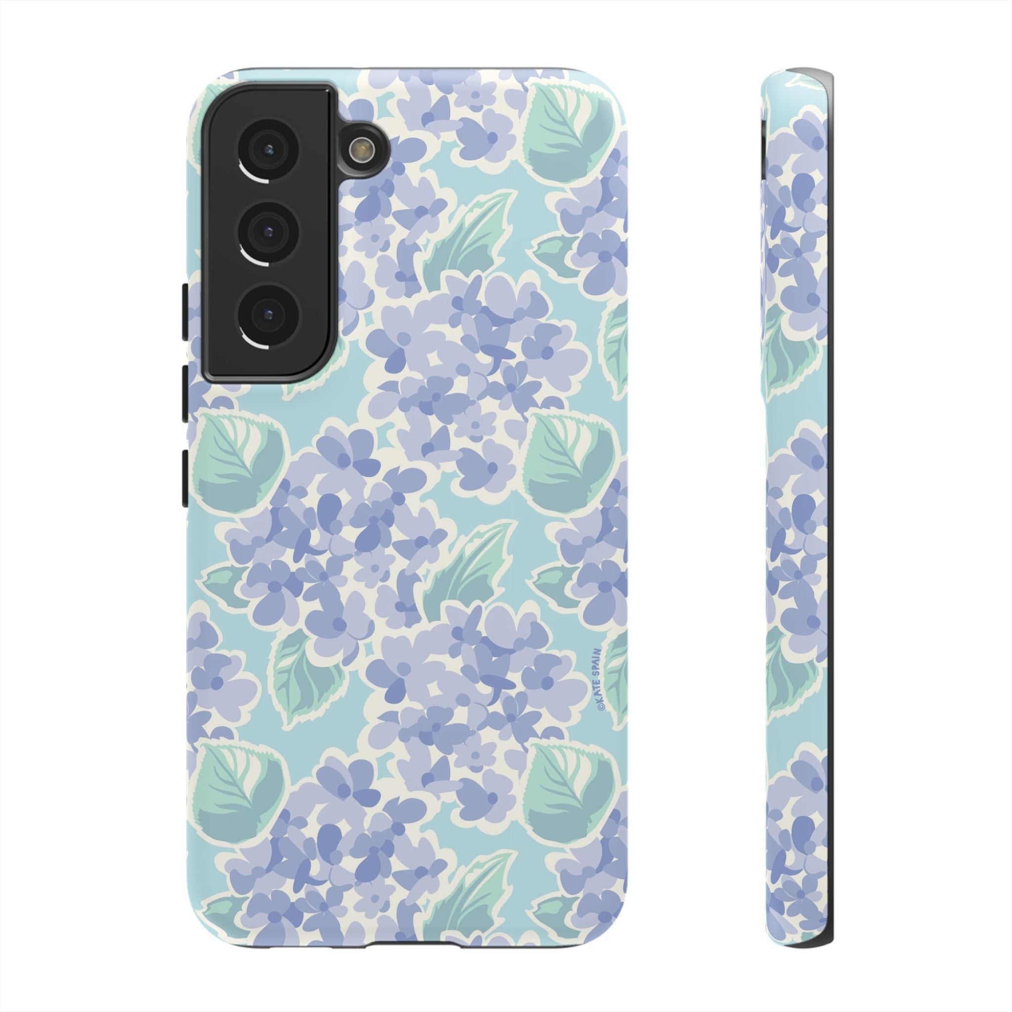 Luxury Nantucket Hydrangea Samsung Galaxy S22 Case – Matte | white, lavender, mint watercolor hydrangea print