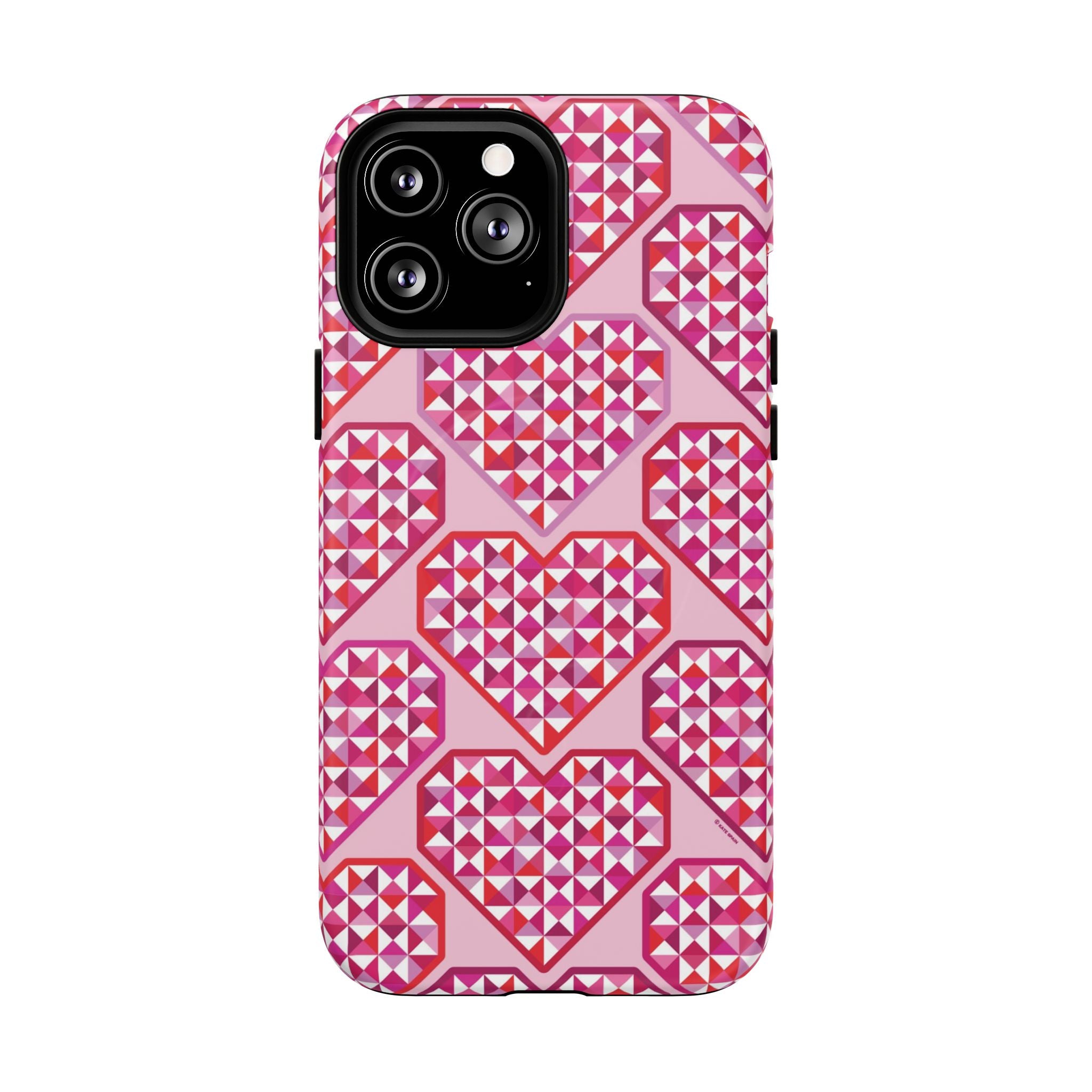 Pink Pyramid Heart MagSafe iPhone Case