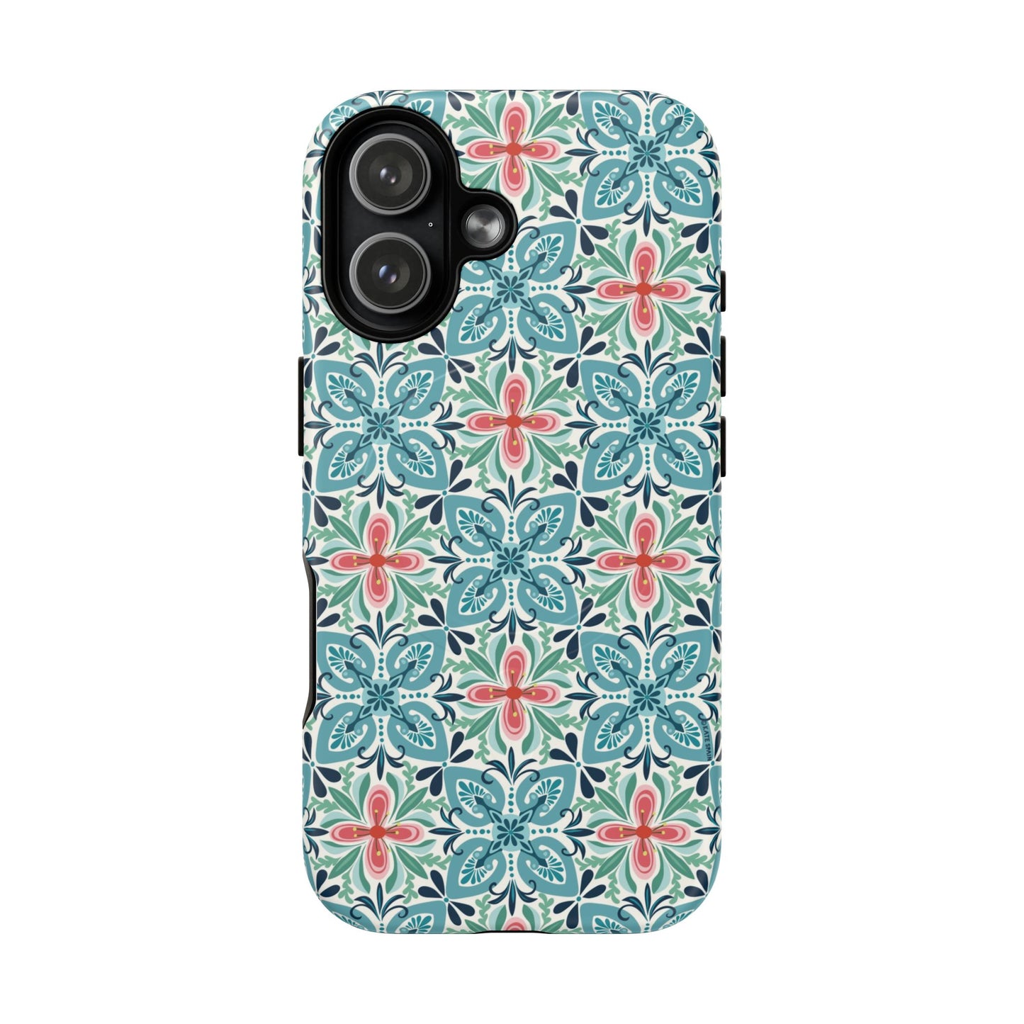 Stonecrop MagSafe iPhone Case - Floral Tile Geometric Pattern