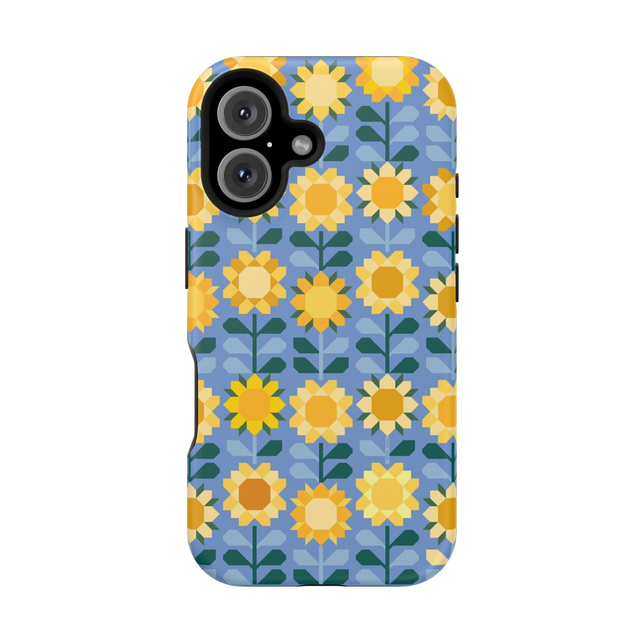 iPhone 16 MagSafe case with Sunflowers pattern in matte finish