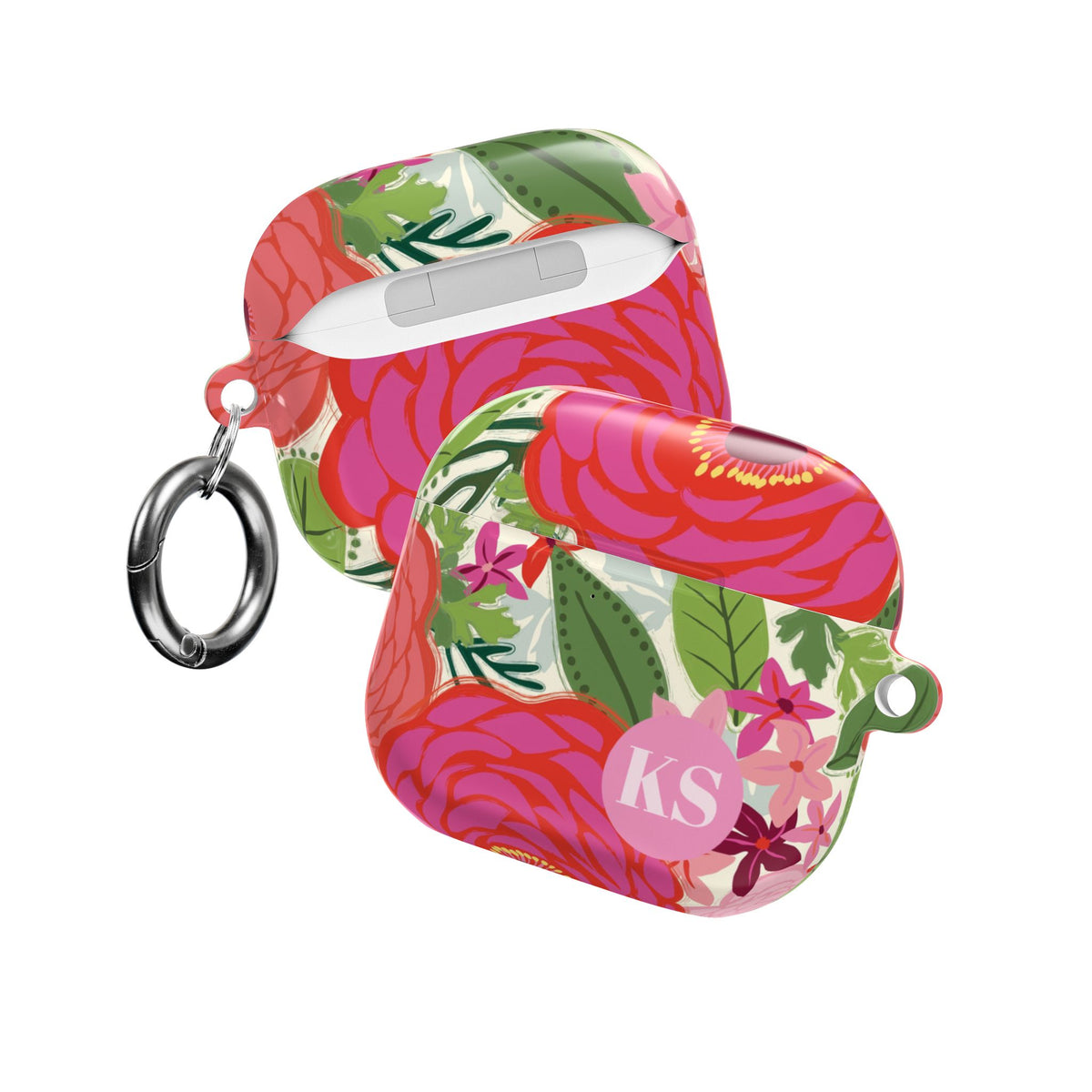 Bloomerie Fuchsia Personalized AirPods Case
