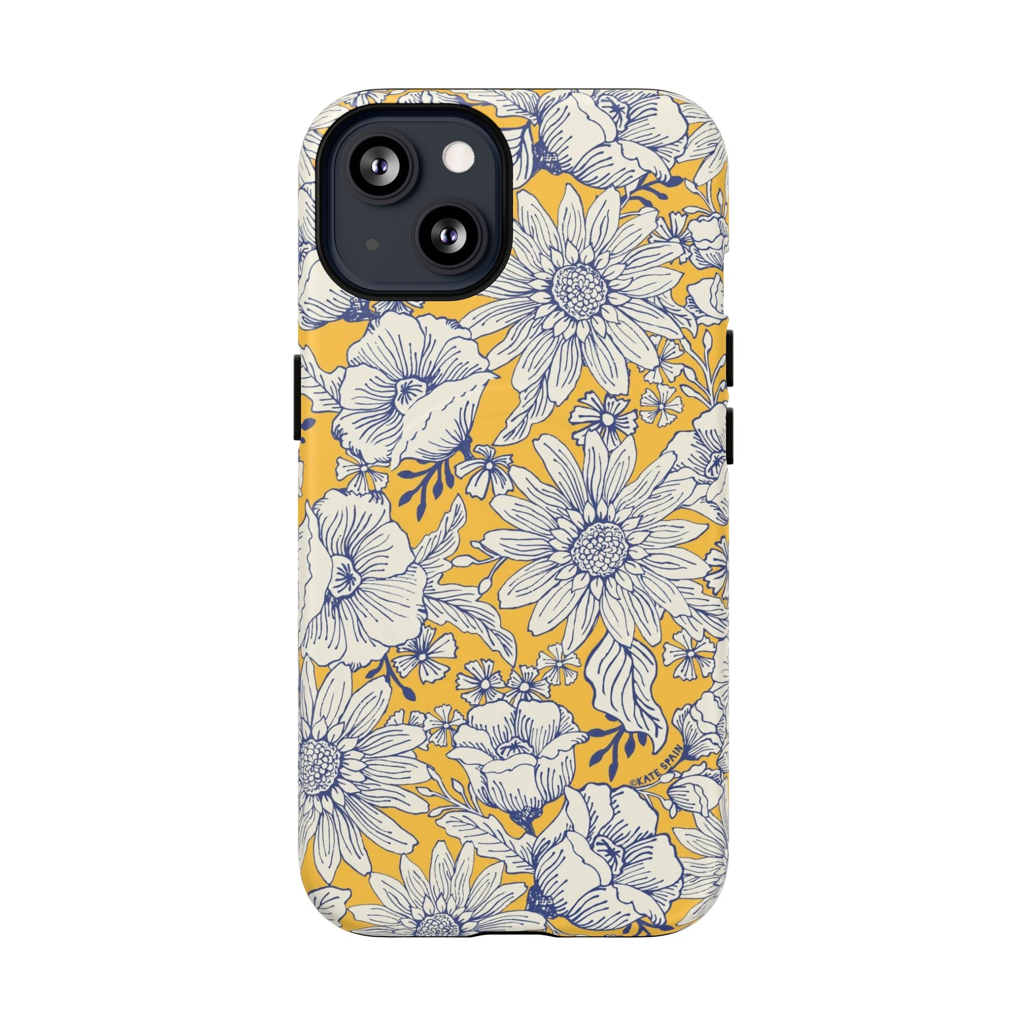 Jardin Yellow MagSafe iPhone 13 Case – Matte | yellow and cream botanical garden print