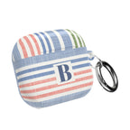 Cabana Stripe Pastel AirPods Case Initial