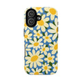 Shasta Daisy MagSafe iPhone 17 Case – Glossy | blue, cream, yellow daisy floral print