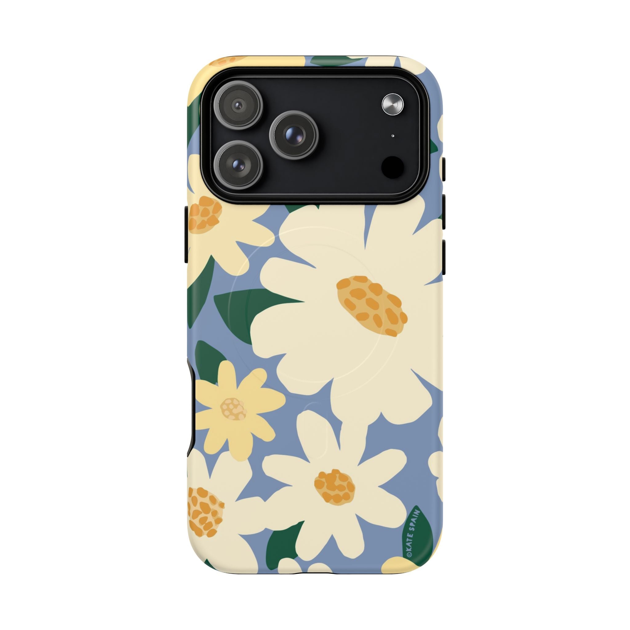 Chamomile MagSafe iPhone 17 Pro Max Case – Matte | periwinkle, cream, yellow botanical daisy floral print
