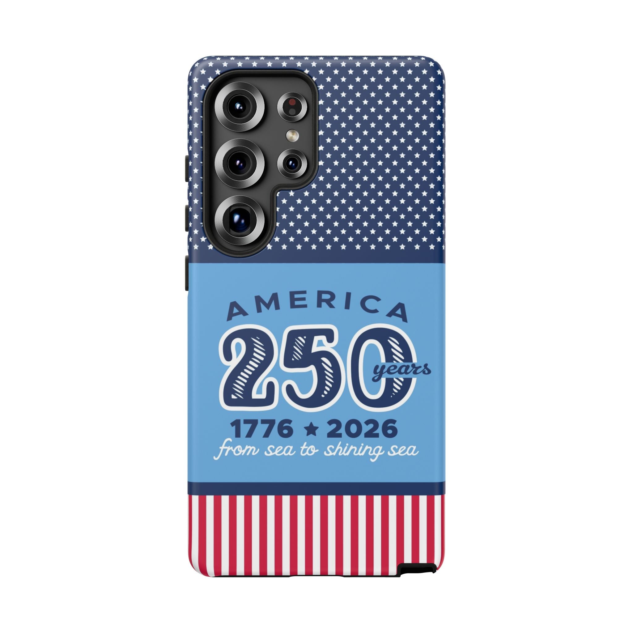 Sea to Shining Sea Samsung Galaxy S25 Ultra Case – Matte | navy, sky blue, red patriotic America 250 commemorative print