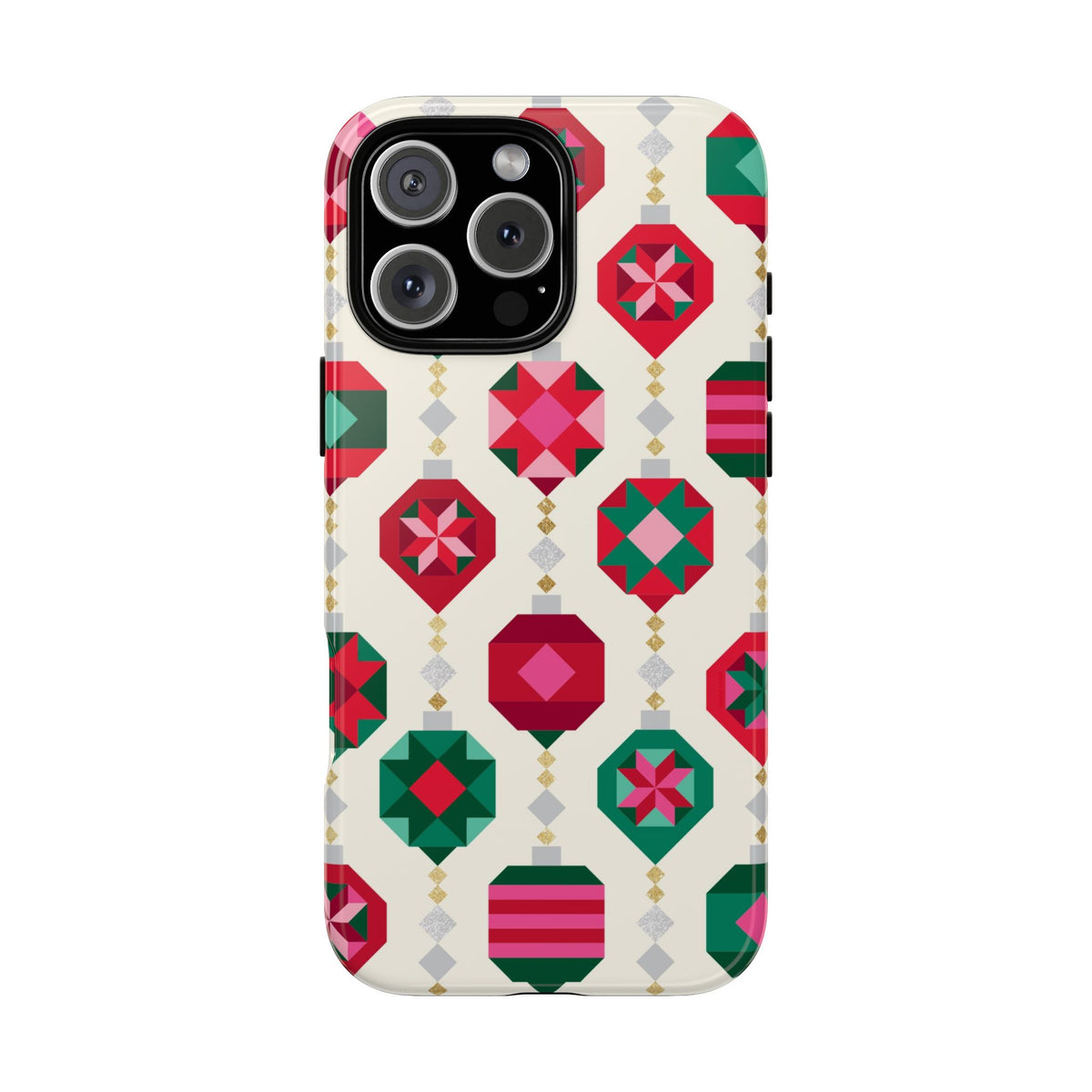 Felicity Ornaments Tough iPhone 16 Pro Max Case – Glossy | holiday ornament print