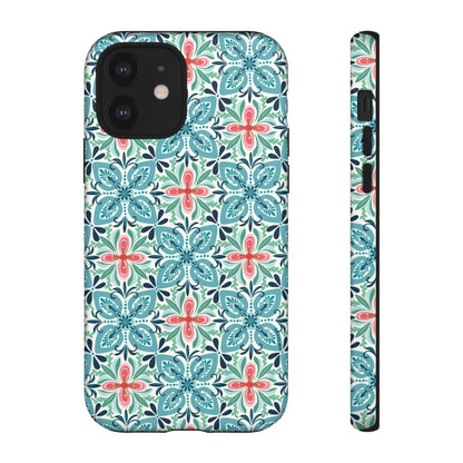 Stonecrop Floral Tile iPhone Tough Case