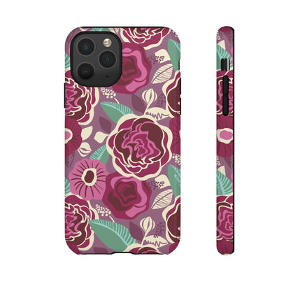 Tea Rose Burgundy iPhone Tough Case