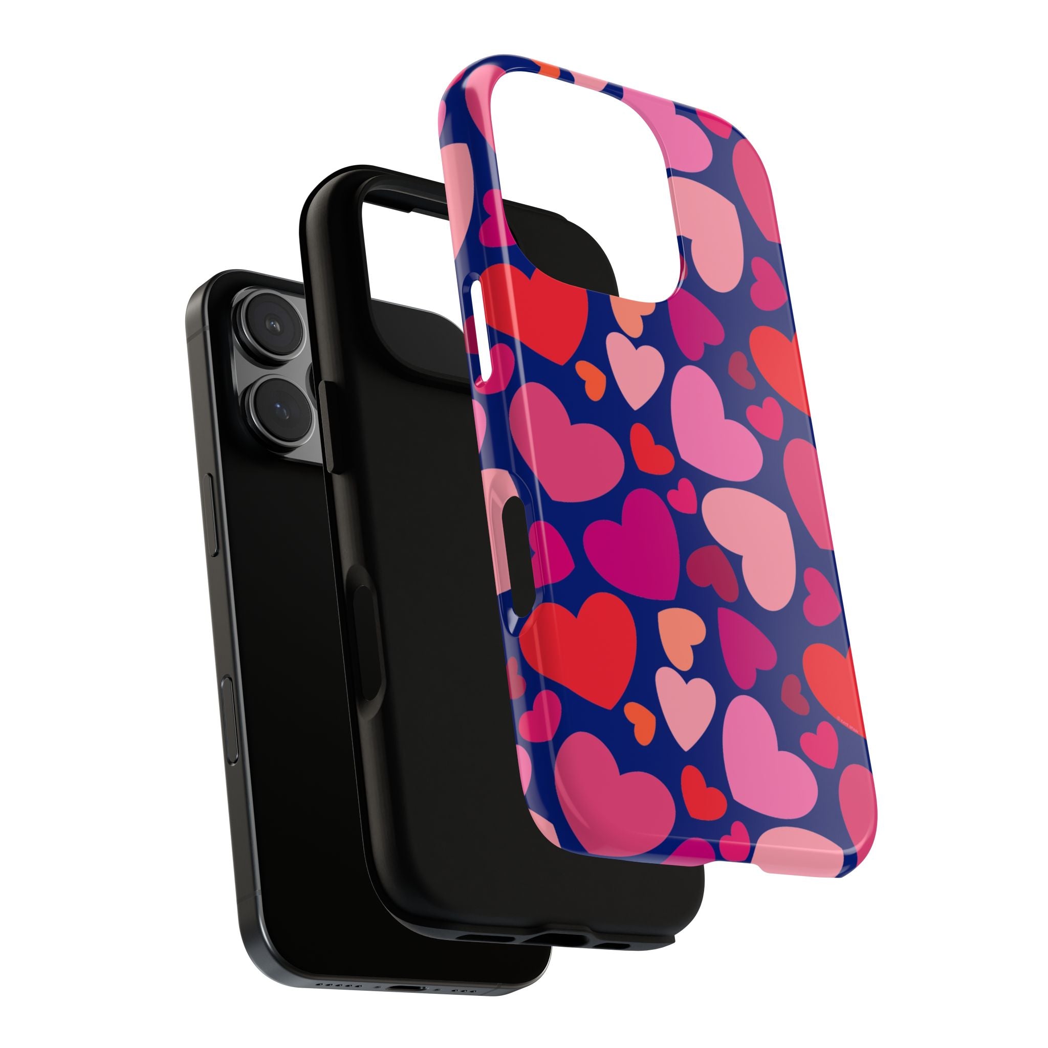 Hearts Tough iPhone 16 Pro Max Case – exploded side view showing dual-layer construction