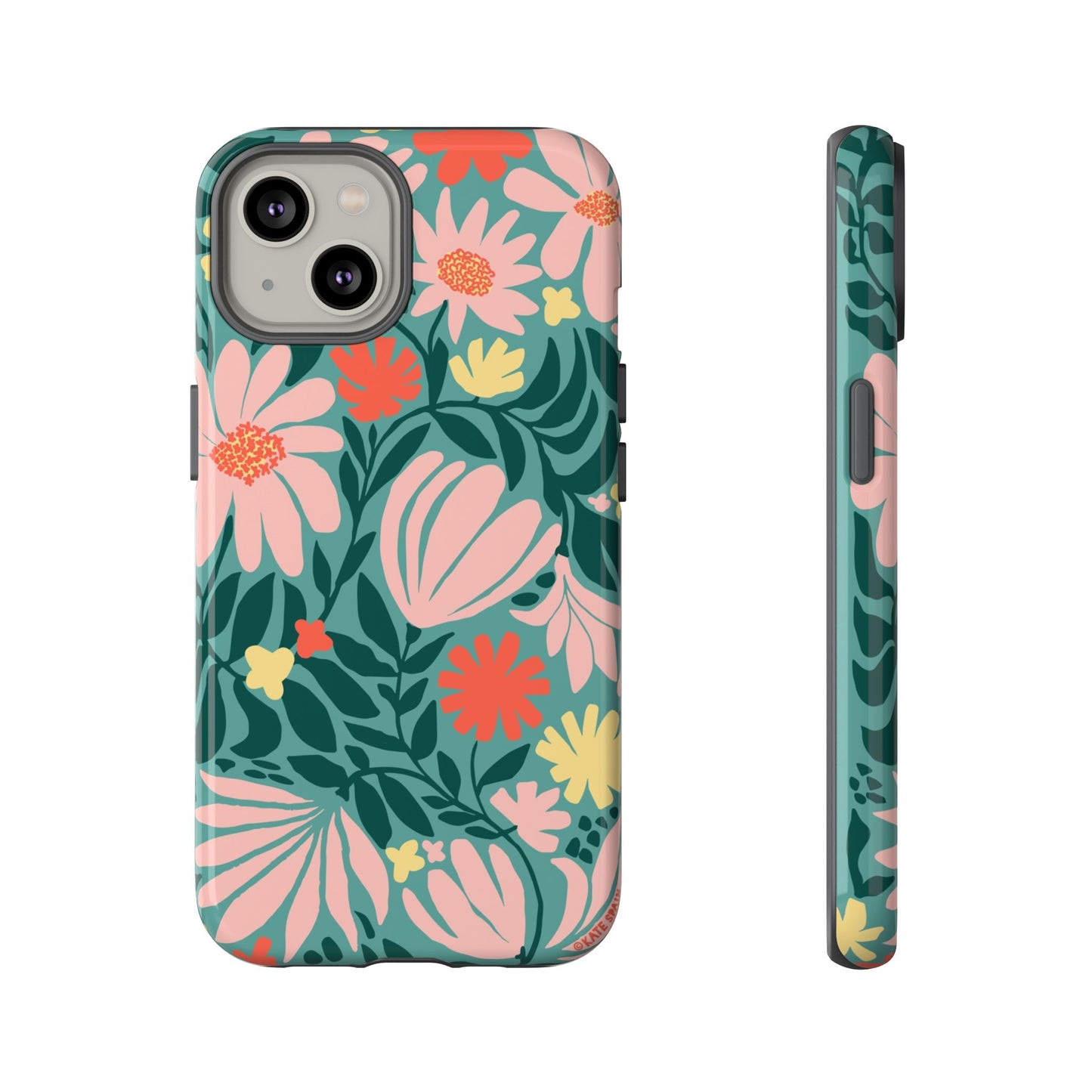 Botanica iPhone Tough Case Teal iPhone 14 Glossy