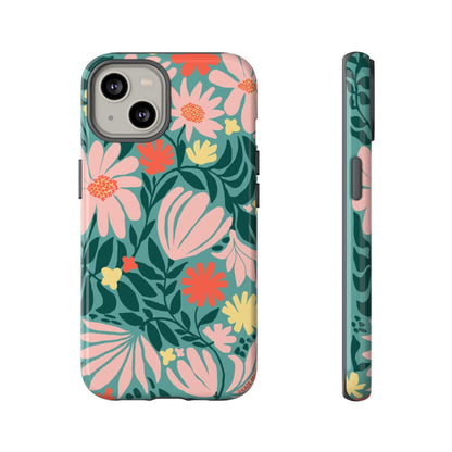 Botanica iPhone Tough Case Teal iPhone 14 Glossy