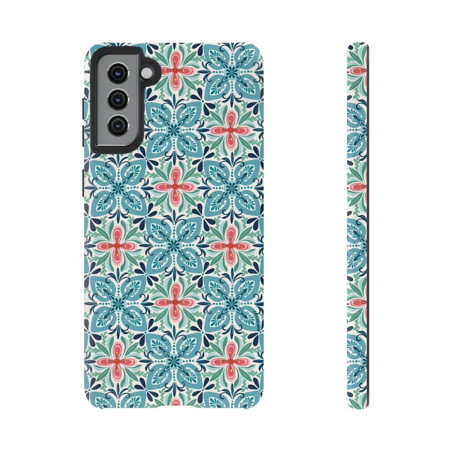 Stonecrop Samsung Case - Floral Tile Geometric Pattern