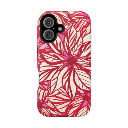 Poinsettia iPhone MagSafe Tough Case iPhone 16 Matte
