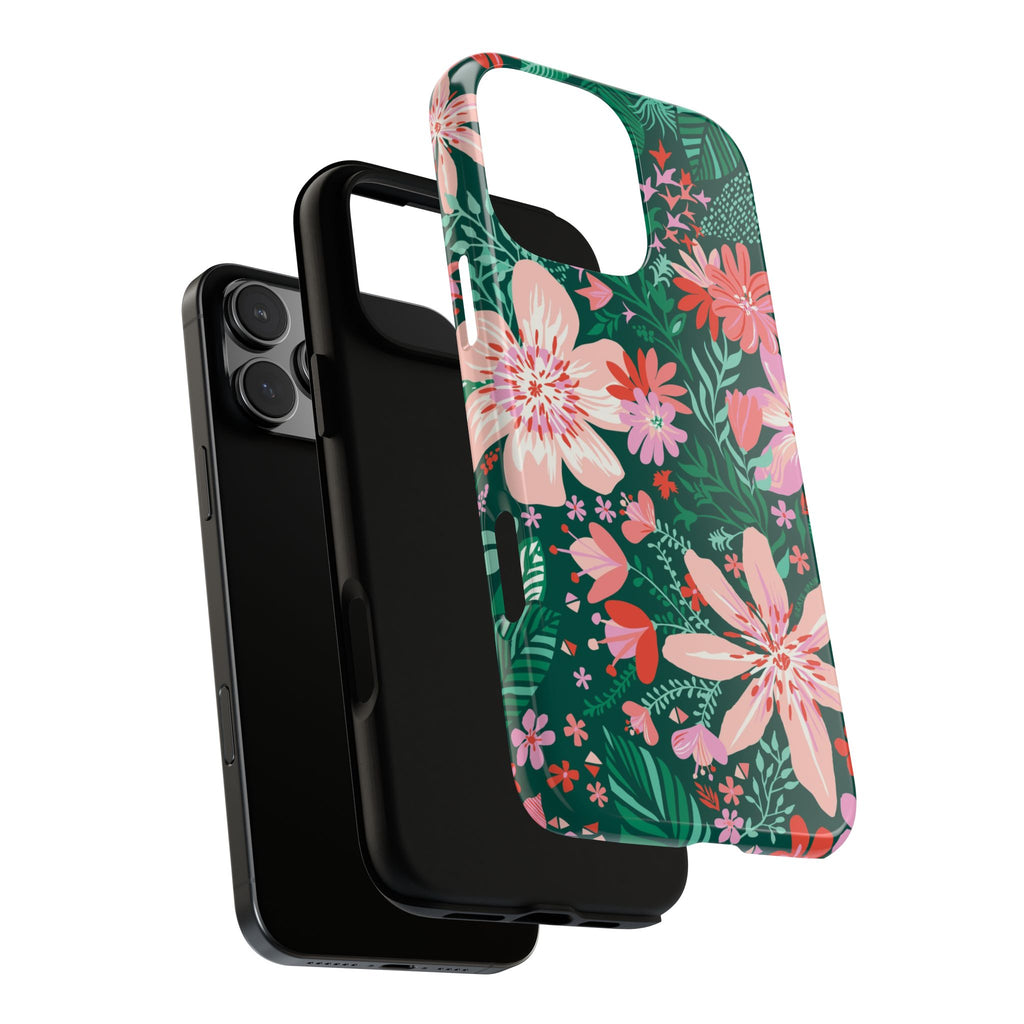 Bonaire Tough iPhone 16 Pro Max Case – Glossy | exploded side view showing dual-layer construction