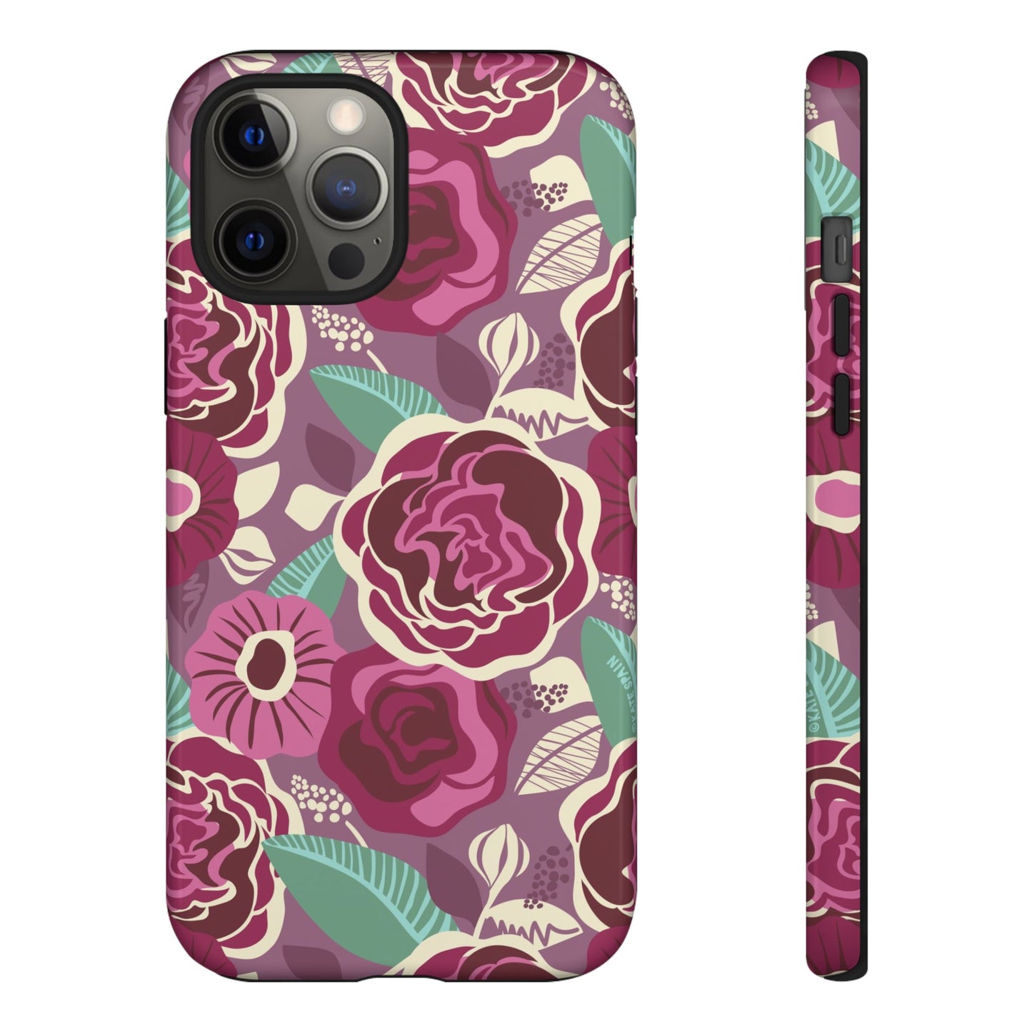 Tea Rose Burgundy iPhone Tough Case
