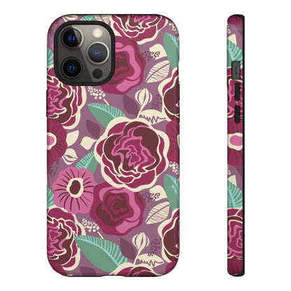 Tea Rose Burgundy iPhone Tough Case