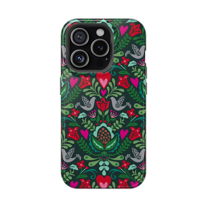 Rosemaling iPhone MagSafe Tough Case iPhone 15 Pro Glossy