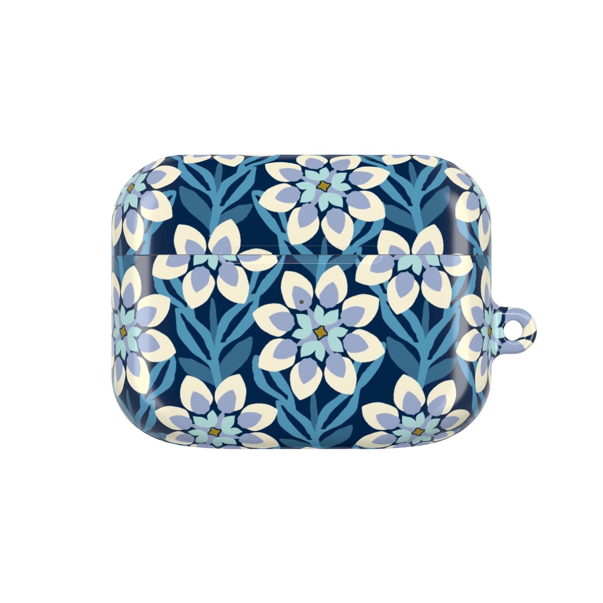Modern Dahlia Navy AirPods Case