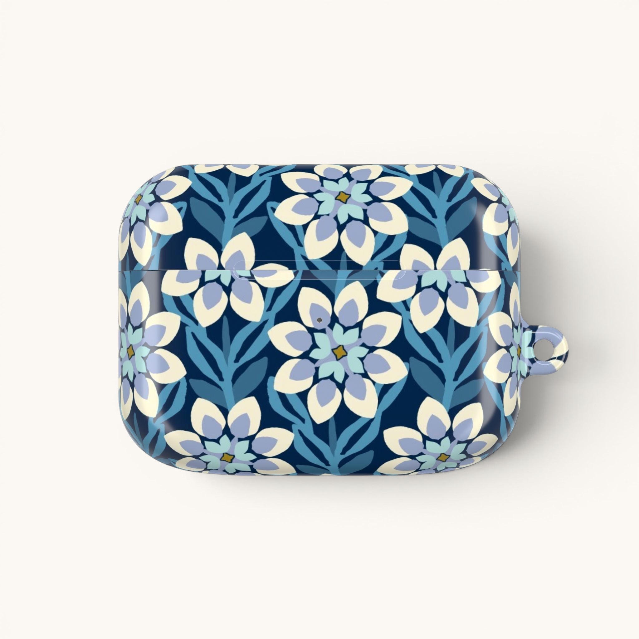 Modern Dahlia Navy AirPods Case