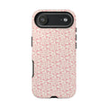 Lily Pastel Pink iPhone 17 Pro Max Case – Glossy | graphic white lily print on dreamy pastel pink — botanical phone case by Kate Spain