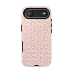 Lily Pastel Pink iPhone 17 Pro Max Case – Glossy | graphic white lily print on dreamy pastel pink — botanical phone case by Kate Spain