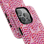 Pink Pyramid Heart MagSafe iPhone Case
