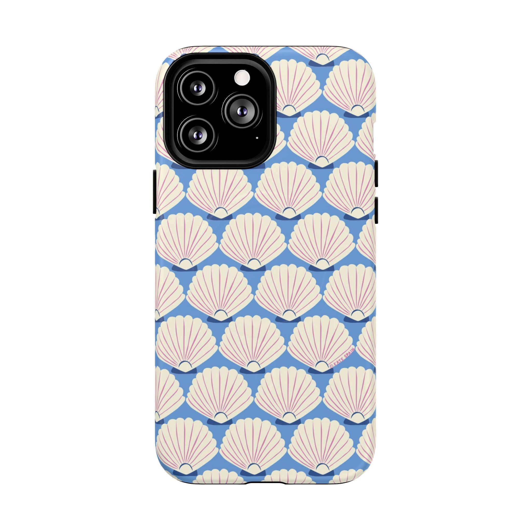 Seashells MagSafe iPhone 13 Pro Max Case – Matte | periwinkle, cream, blush scallop shell print