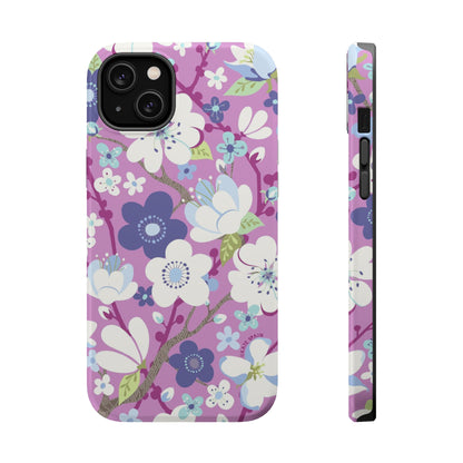 Cherry Blossoms MagSafe Tough Case iPhone 14 Plus Glossy