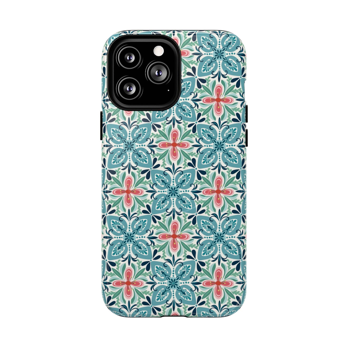 Stonecrop MagSafe iPhone Case - Floral Tile Geometric Pattern