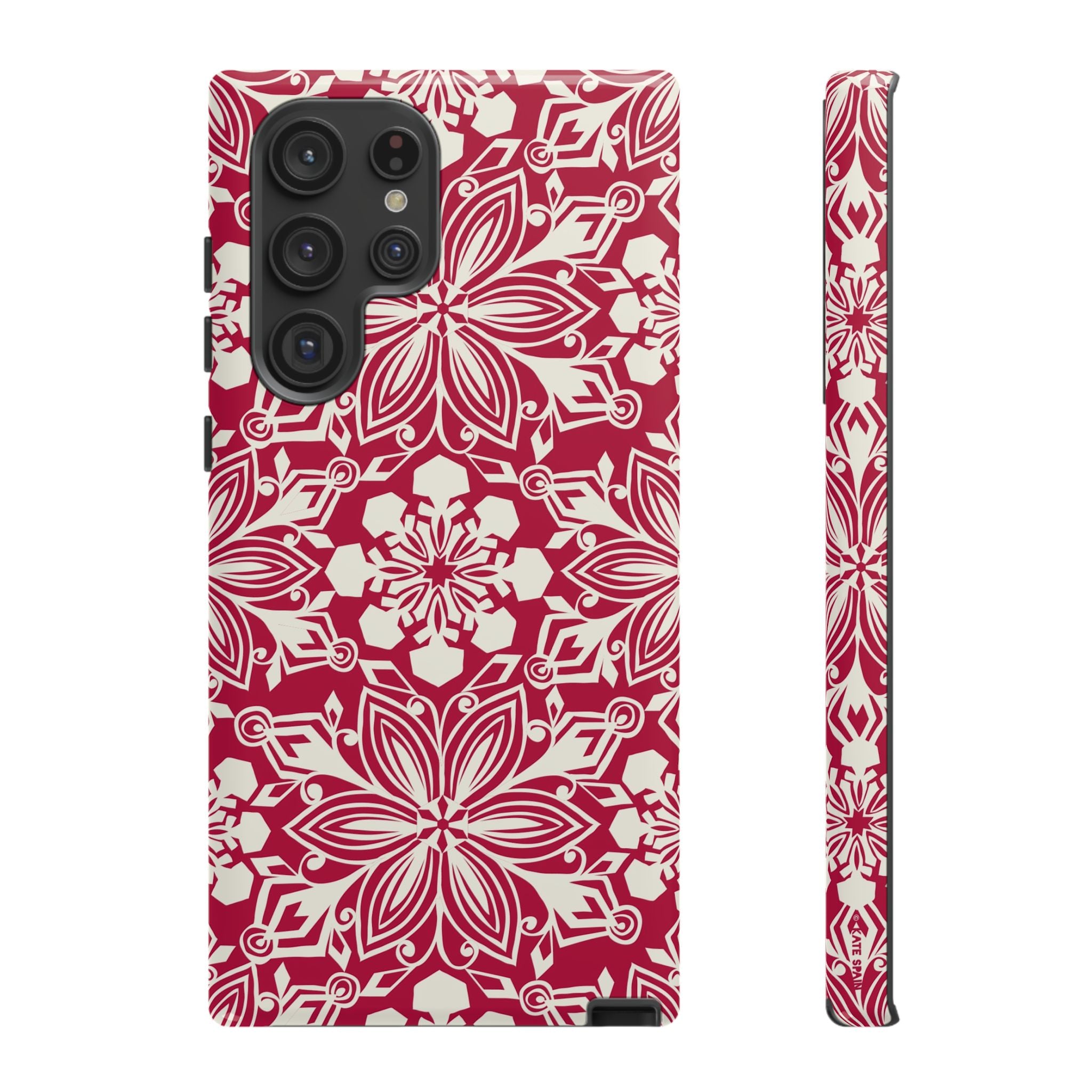 Snowfall Paper Cut Snowflake Samsung Tough Case Samsung Galaxy S22 Ultra Glossy