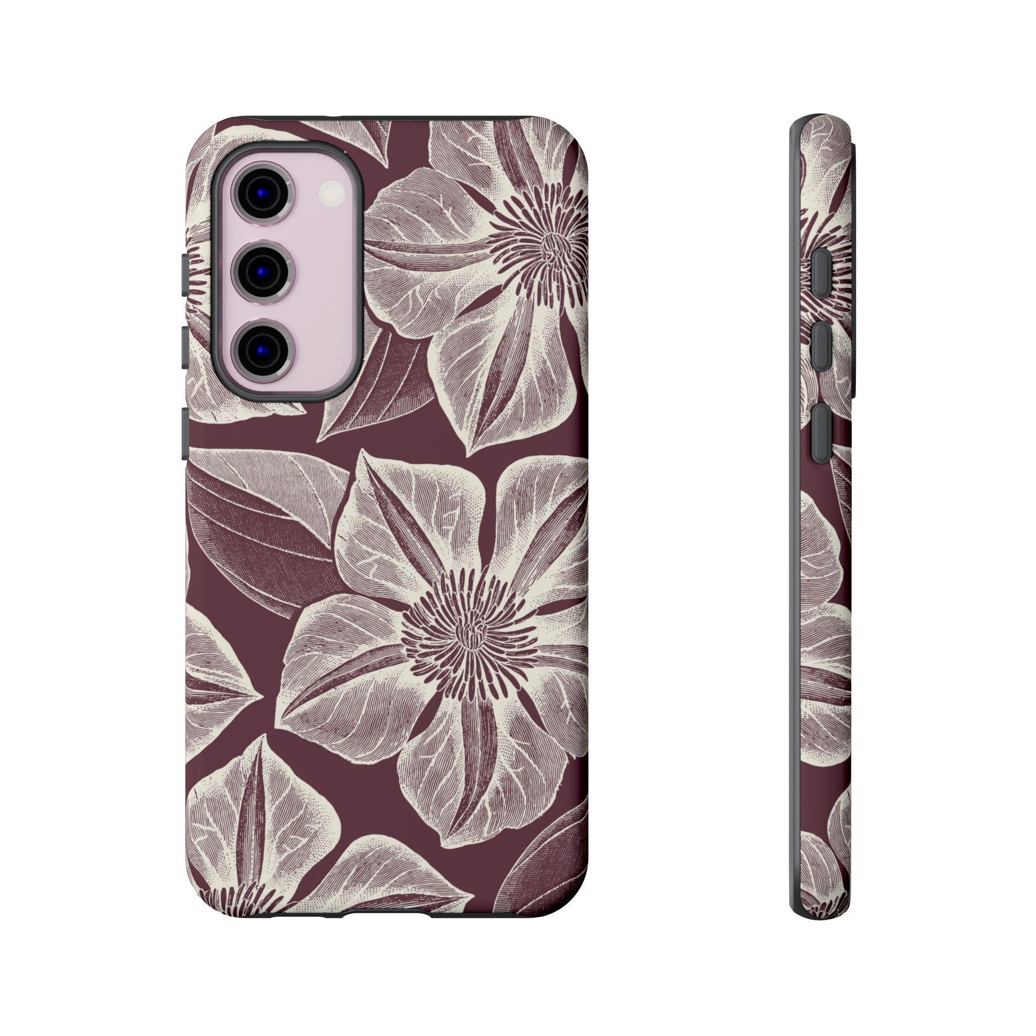 Vintage Bloom Burgundy Samsung Case