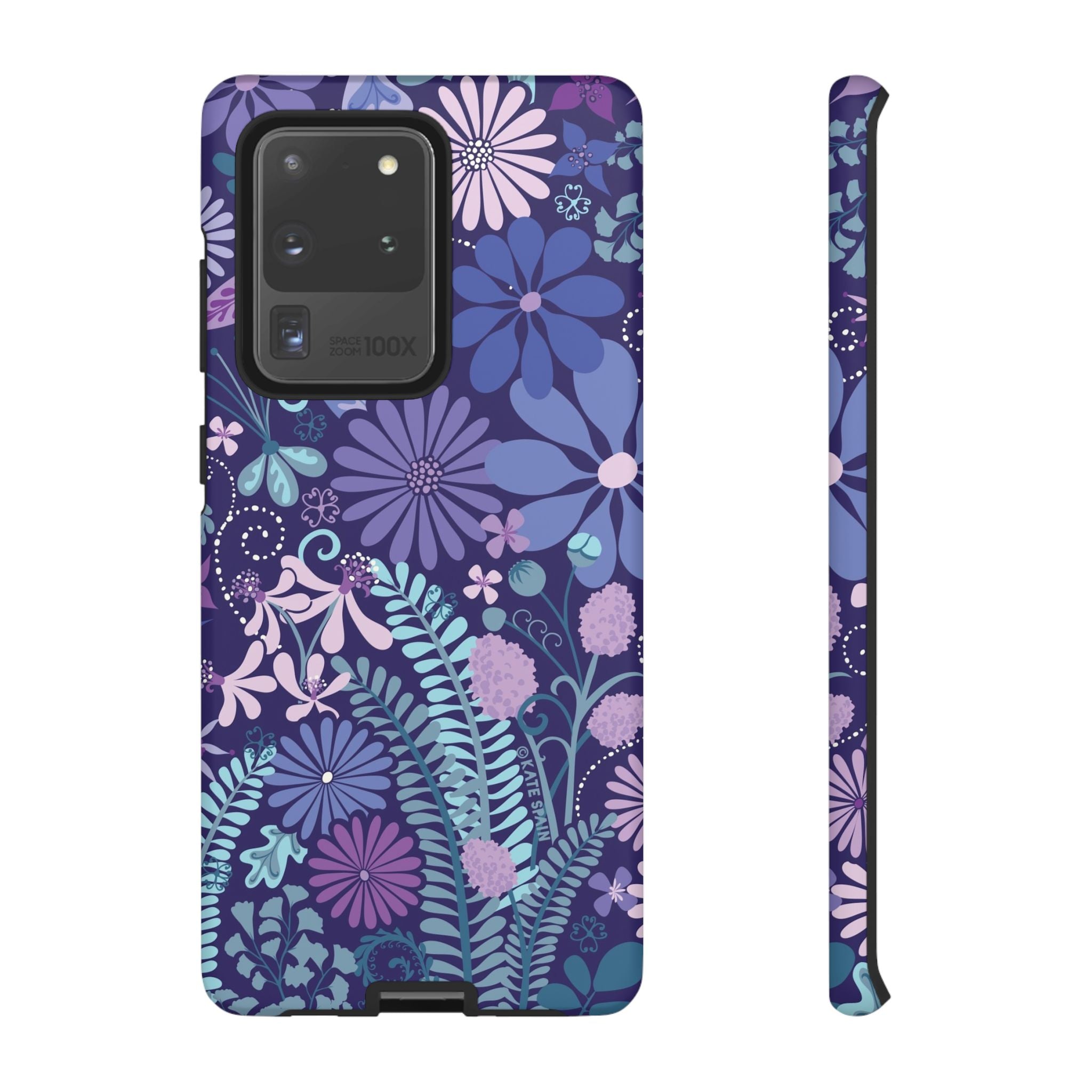 Luxury Terrain Samsung Galaxy S20 Ultra Case – Matte | navy, purple, aqua botanical woodland floral print