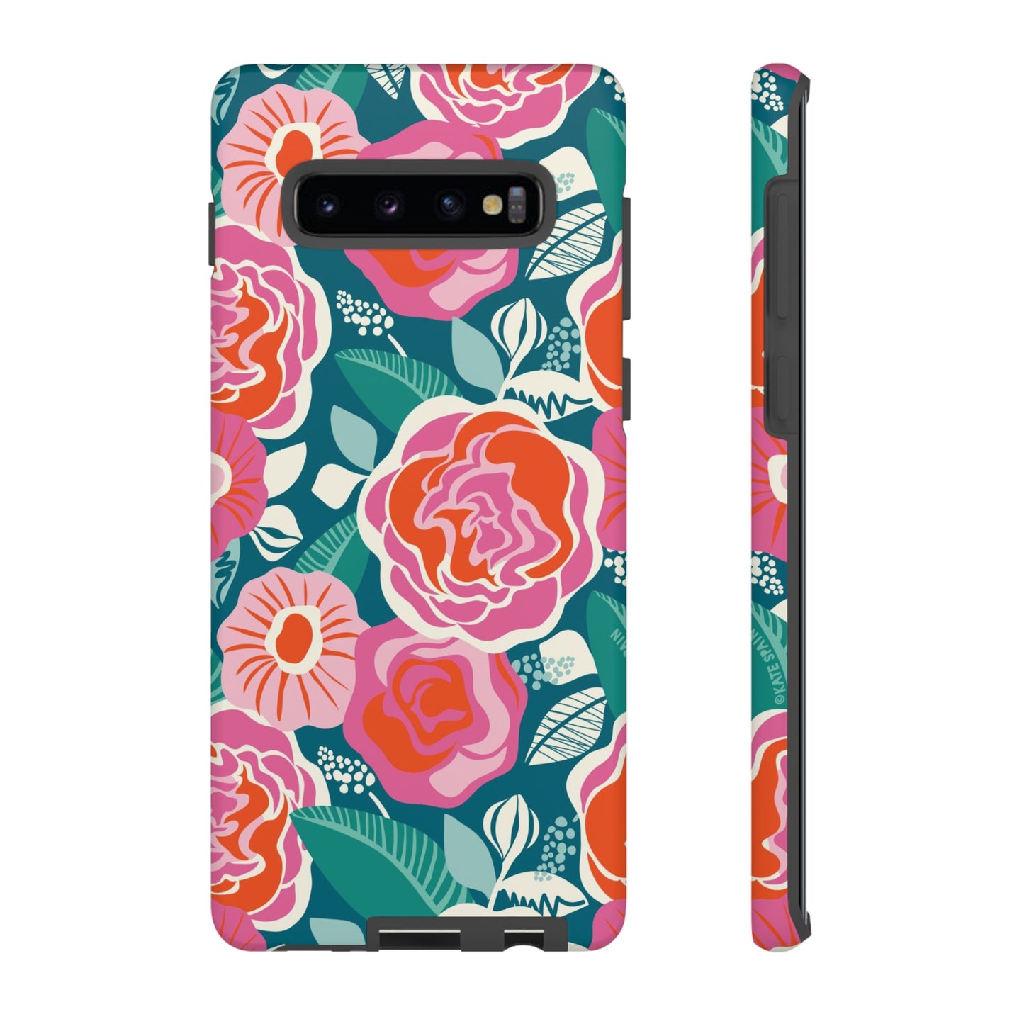 Tea Rose Teal Samsung Galaxy Tough Case