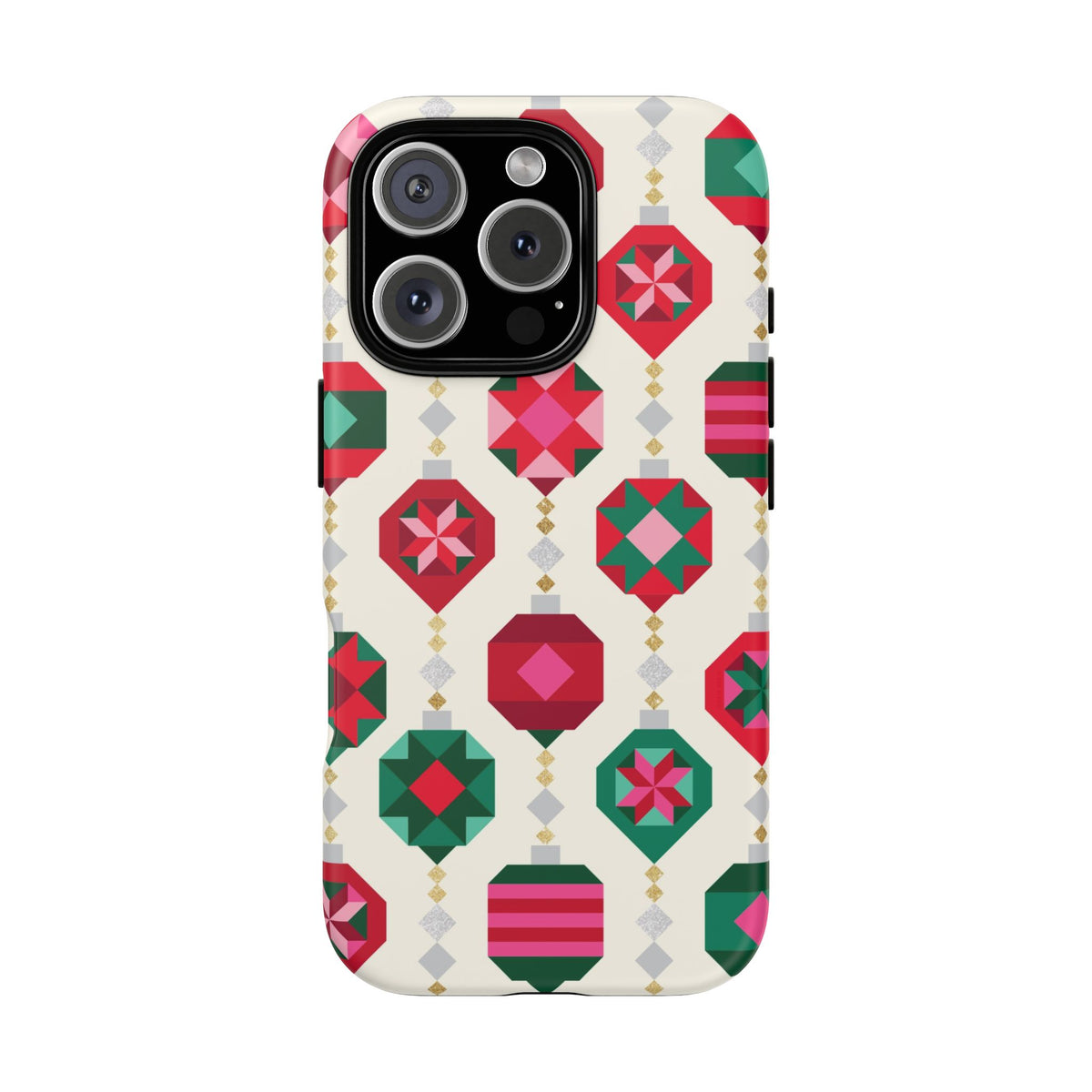 Felicity Ornaments Tough iPhone 16 Pro Case – Matte | holiday ornament print