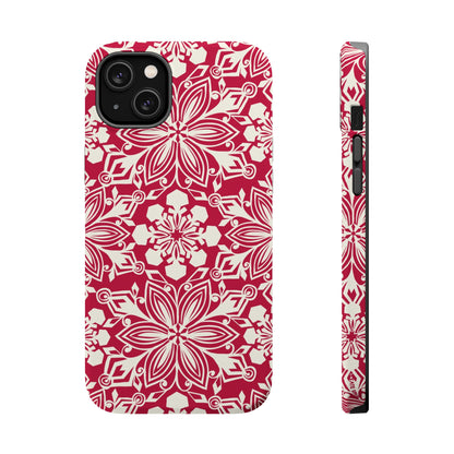 Snowfall Paper Cut Snowflake MagSafe Tough Case iPhone 14 Plus Matte