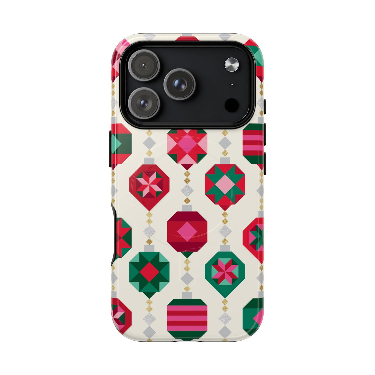 Felicity Ornaments MagSafe iPhone 18 Pro Case – Glossy | holiday ornament print