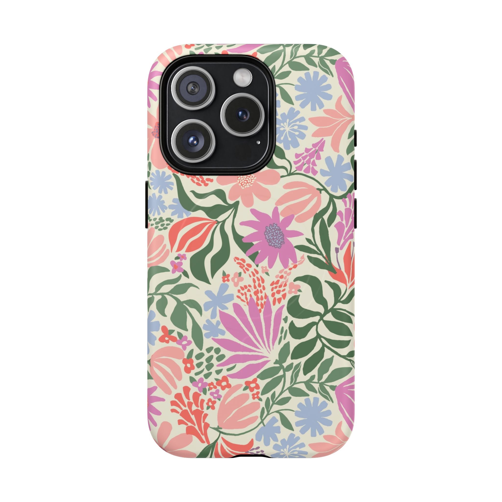 Botanica Pastel MagSafe iPhone 15 Pro Case – Matte | blush, lavender, sage pastel botanical wildflower print