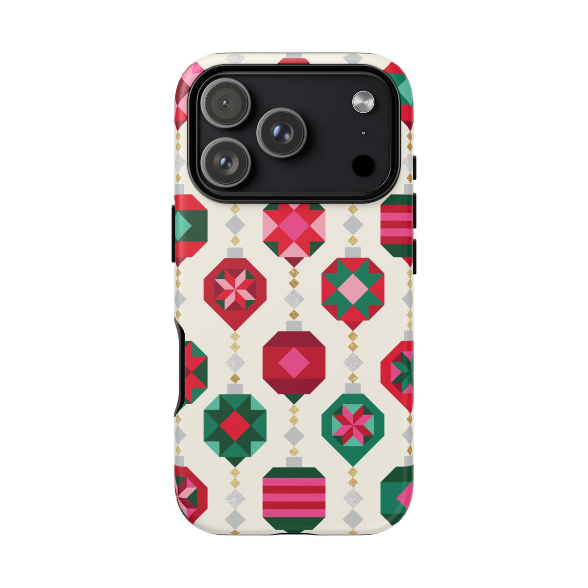 Felicity Ornaments Tough iPhone 18 Pro Case – Matte | holiday ornament print