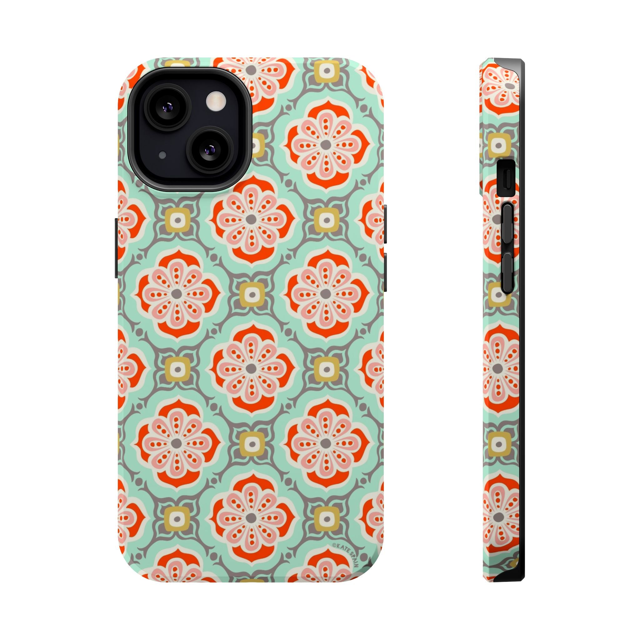 Stylish Alhambra tile MagSafe case for iPhone 13 - glossy protective cover