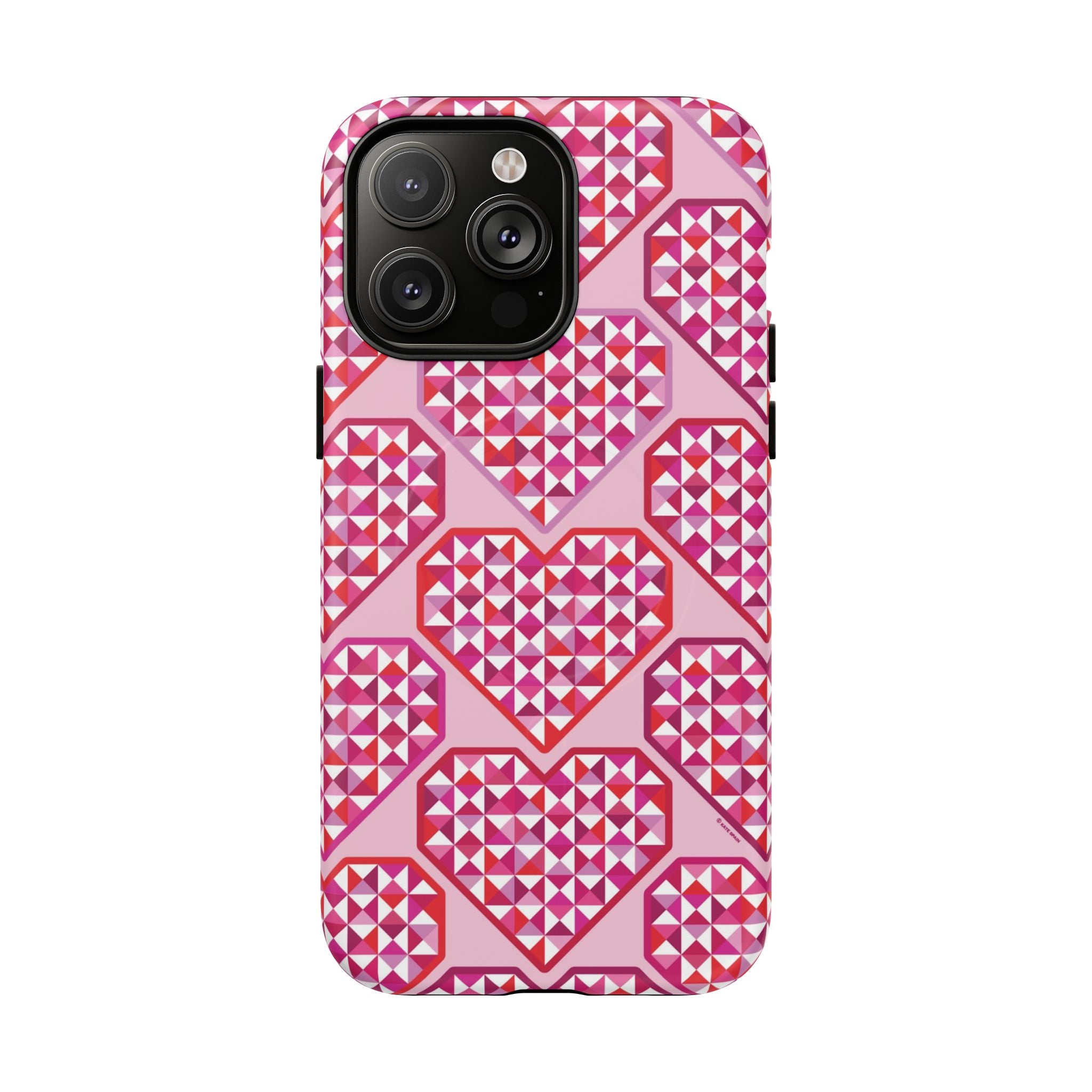 Pink Pyramid Heart MagSafe iPhone Case