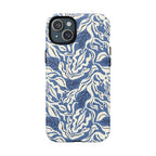 Ocean Tides MagSafe iPhone 15 Plus Case – Matte | blue and white tidal bed ocean print