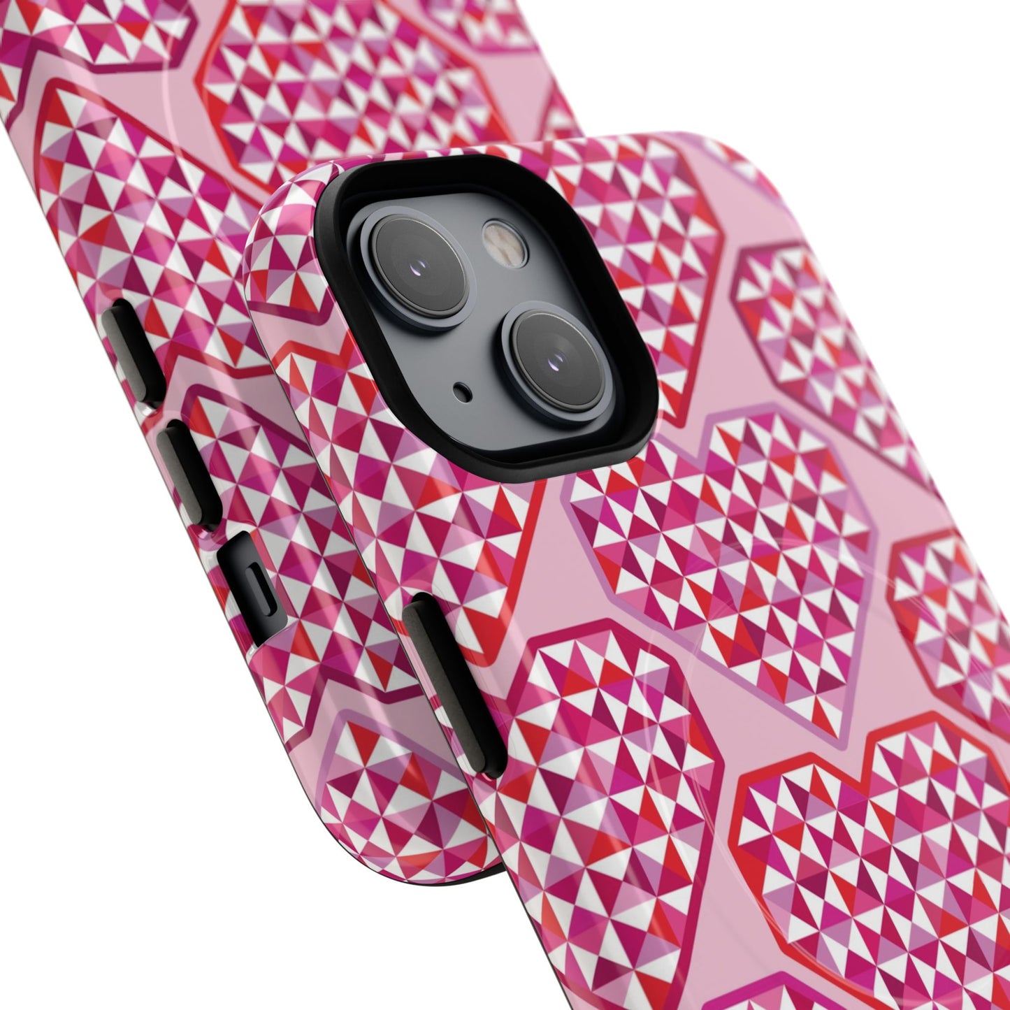 Pink Pyramid Heart MagSafe Case