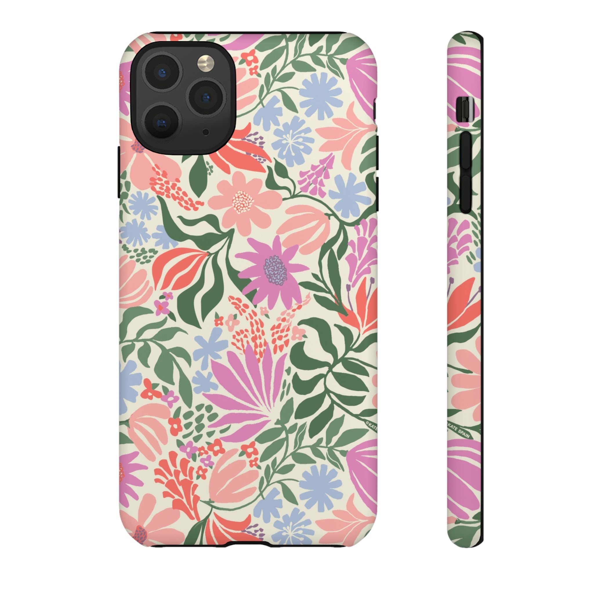 Botanica Pastel Tough iPhone 11 Pro Max Case – Matte | blush, lavender, sage pastel botanical wildflower print