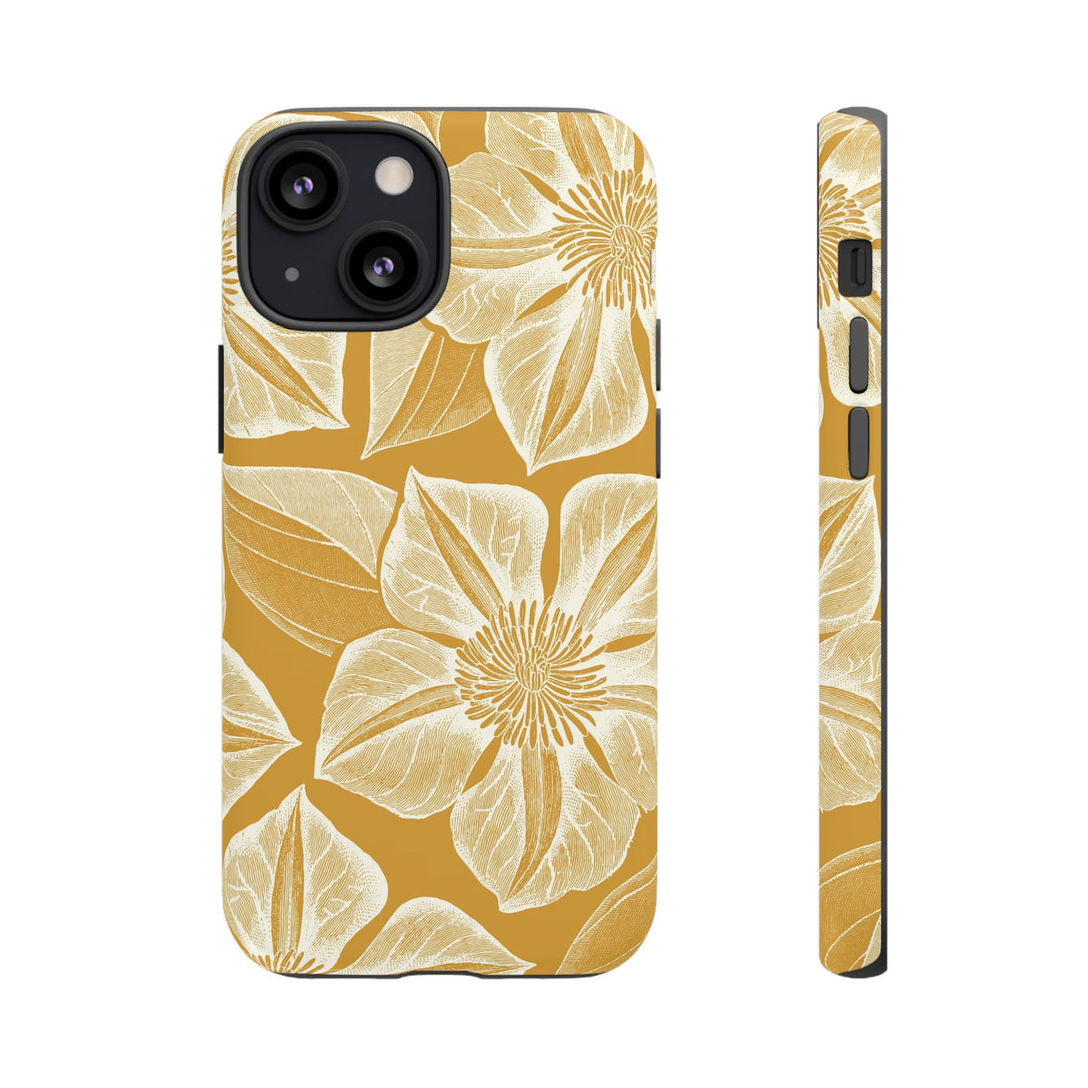 Vintage Bloom Gold iPhone Case