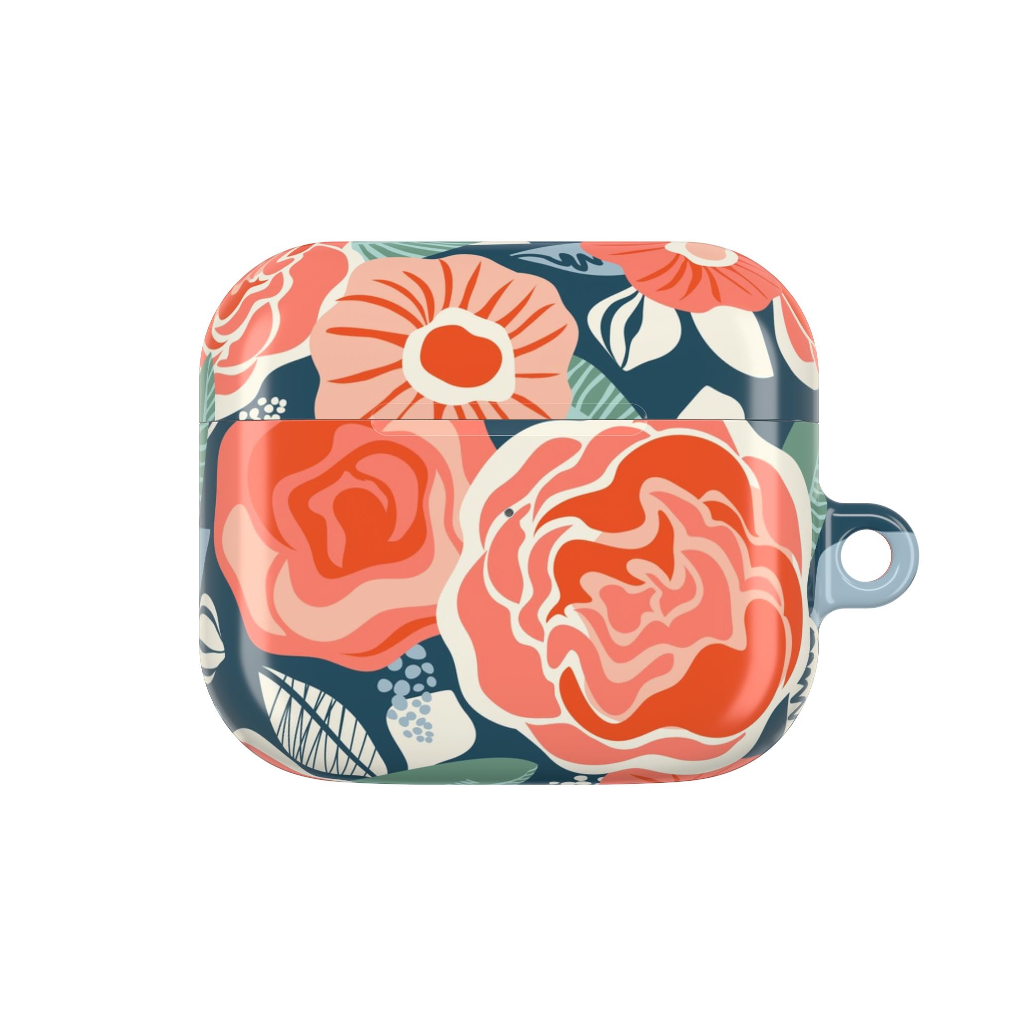 Tea Rose Navy AirPods Case