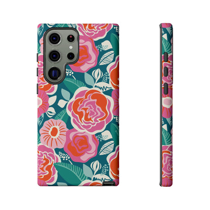 Tea Rose Teal Samsung Galaxy Tough Case