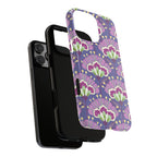 Lantern Flower Tough iPhone 16 Pro Max Case – exploded side view showing dual-layer construction